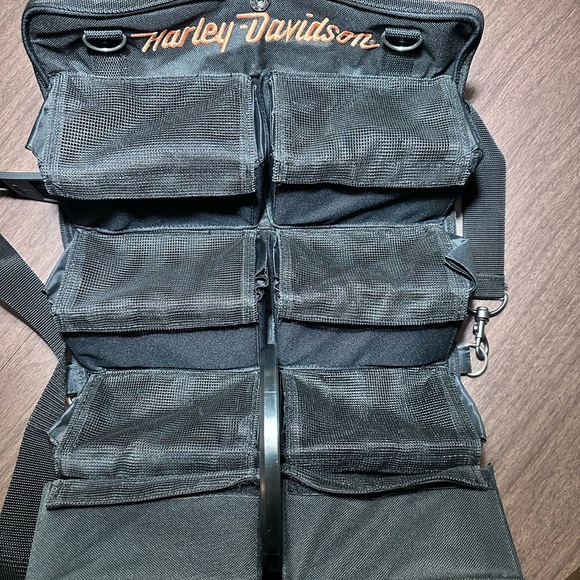 Harley-Davidson Canvas Motorcycle Roll Tool Kit Organizer Bag Ready for Sturgis! - Picture 4 of 13